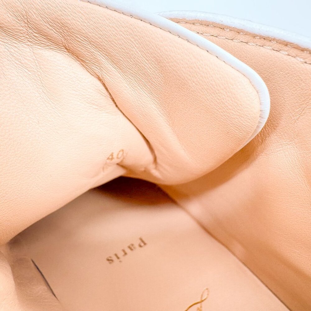 Christian Louboutin Louis Strass High Top Sneakers Size 40 US 10 White Crystal - Picture 14 of 15